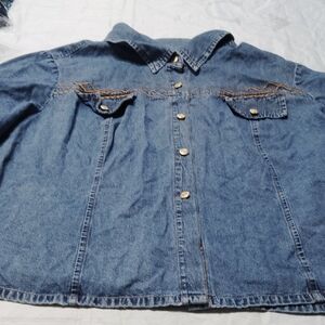 Casual Blue Denim Button-Down Shirt